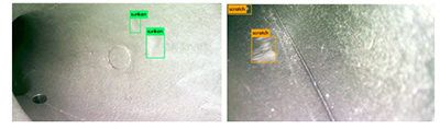 亚泰光电开发的机械内部损伤AI智能识别系统损伤自动识别示例